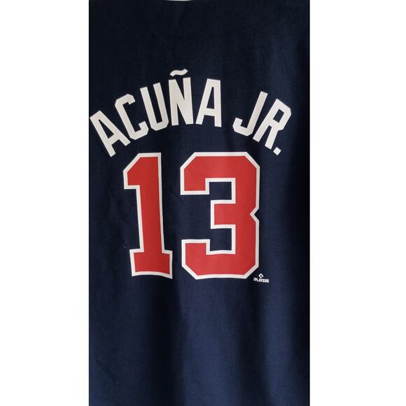 Atlanta Braves MLB Ronald Acuna Jr. baseball jersey kids size medium(8) - Picture 4 of 7